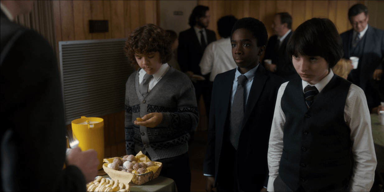 At Will's funeral on 'Stranger Things,' attendees had donuts holes and cookies At Will's funeral on 'Stranger Things,' attendees had donuts holes and cookies