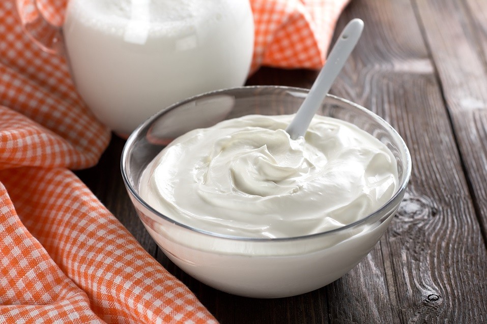 Bowl full of sour cream