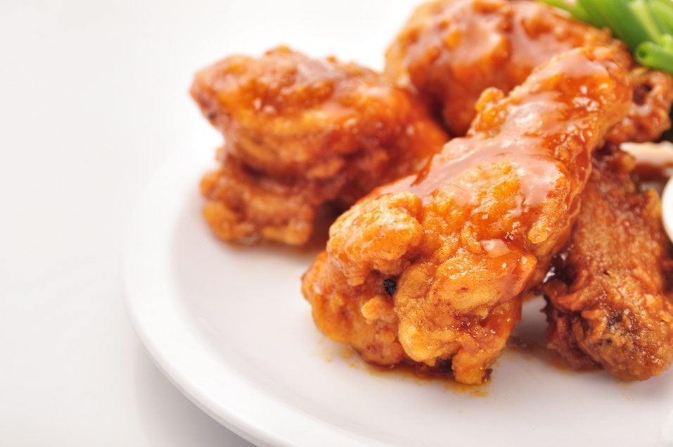 Closeup of Hot Chicken Wings