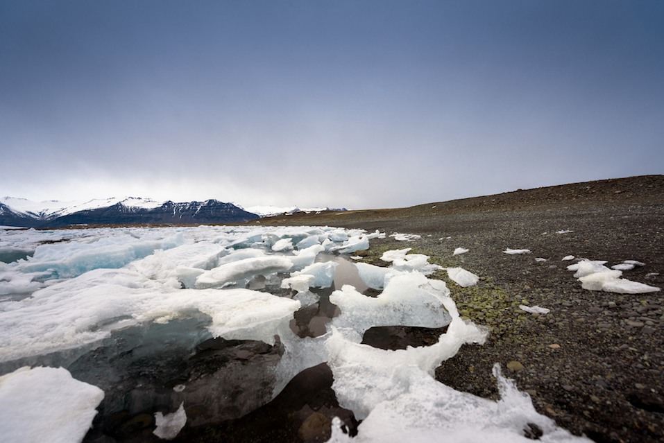 Icebergs at glacier lagoon