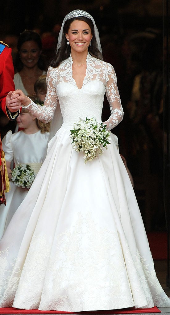 Kate, Duchess of Cambridge, comes out of Westminster Abbey