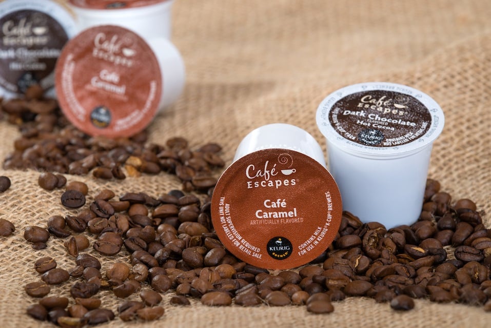Keurig K-cups and coffee beans