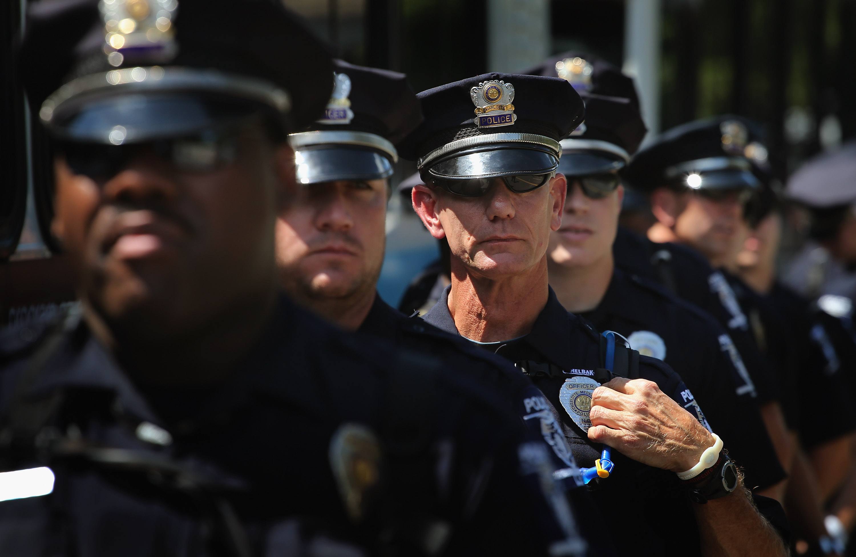 Police officers in Charlotte