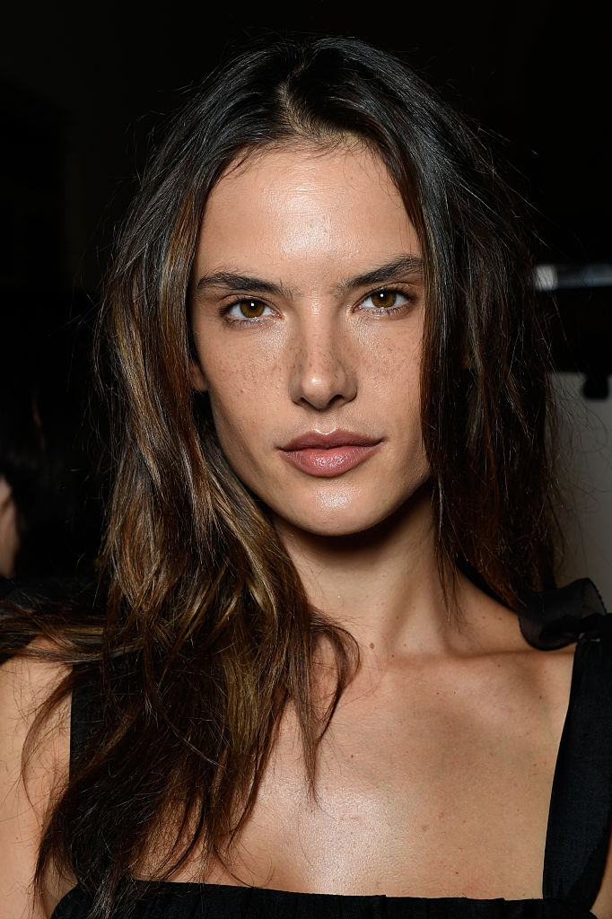 Supermodel Alessandra Ambrosio is seen backstage