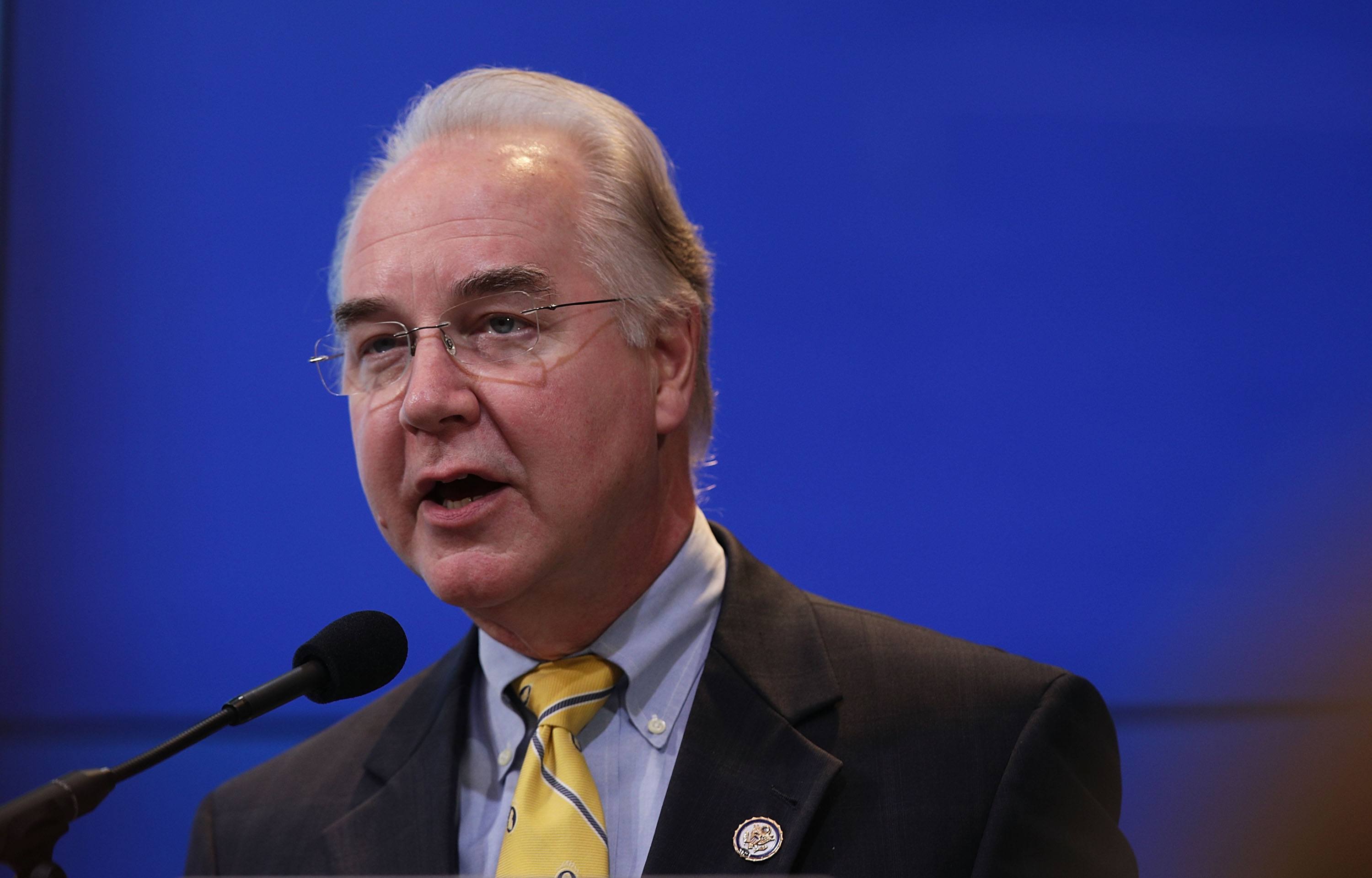 Trump's Pick For Health Secretary Rep. Tom Price (R-GA) Speaks At The Brookings Institution On The Federal Budget Process