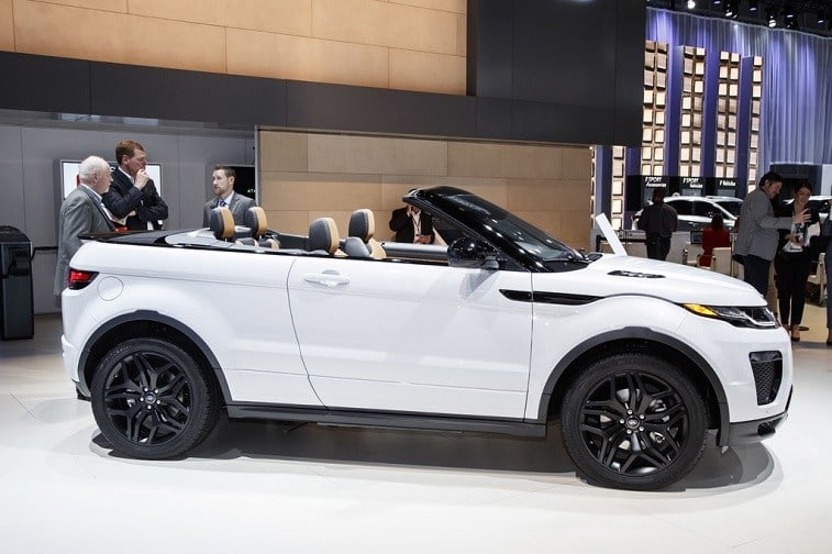 Land Rover Range Rover Evoque convertible on display