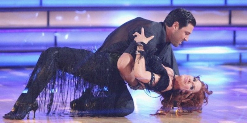 Maksim Chmerkovskiy is sipping Melissa Gilbert on the dance floor.