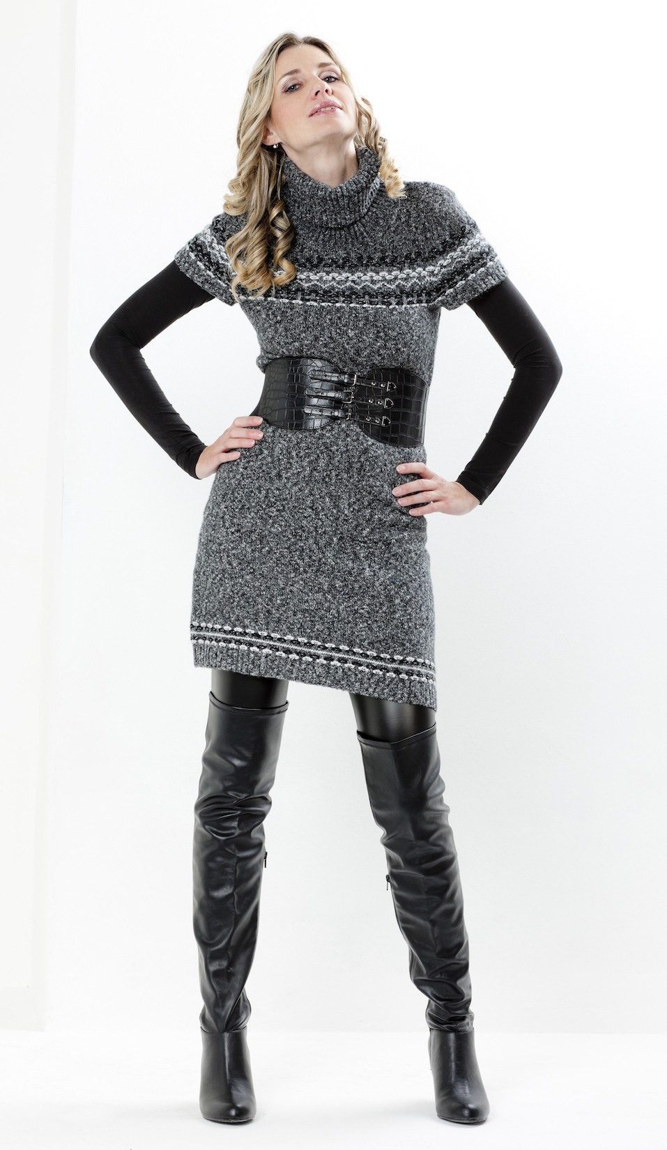 standing woman wearing dress