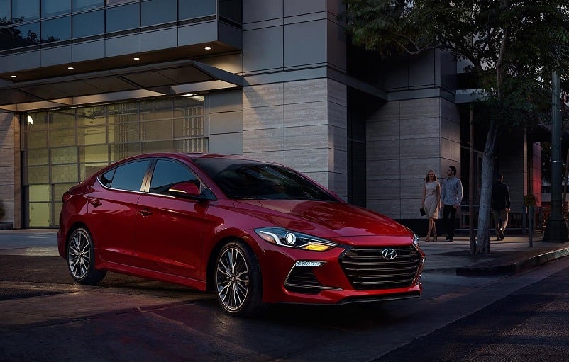 View of 2017 Elantra Sport in red