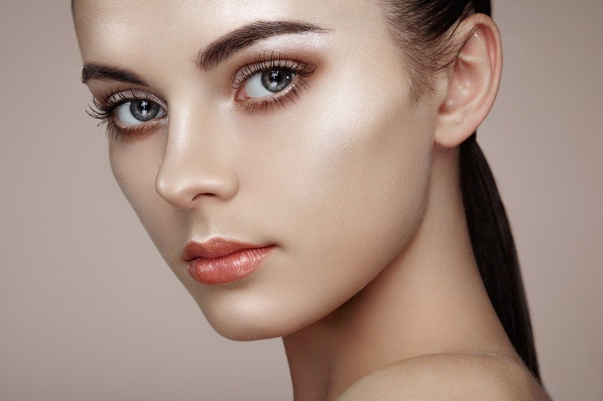 a woman's face with makeup