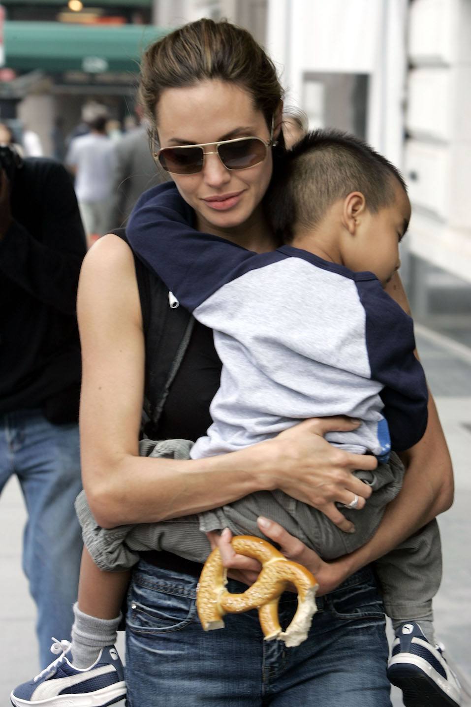 Angelina Jolie walks