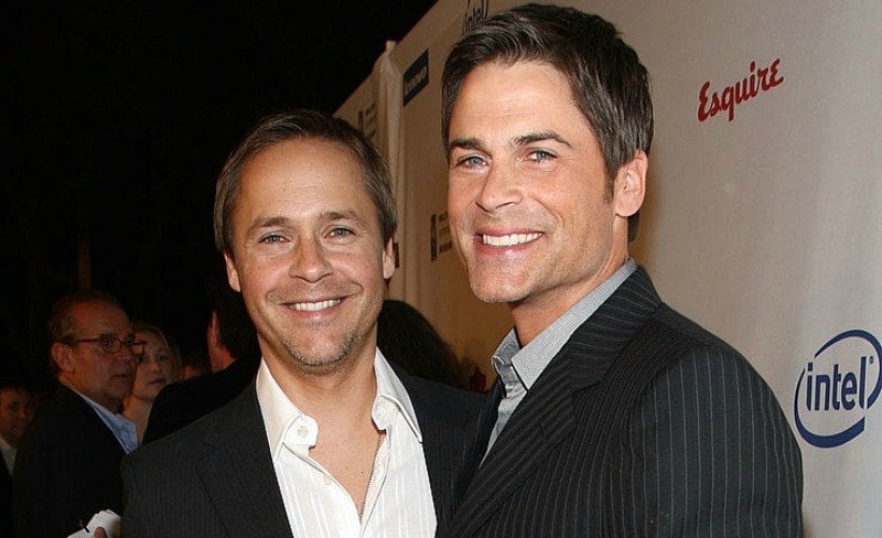 Chad and Rob Lowe pose together on the red carpet.