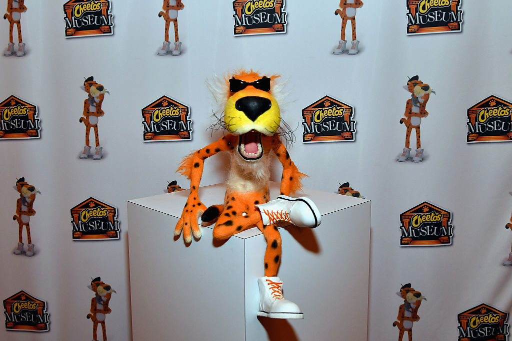 A Chester the Cheetah figure