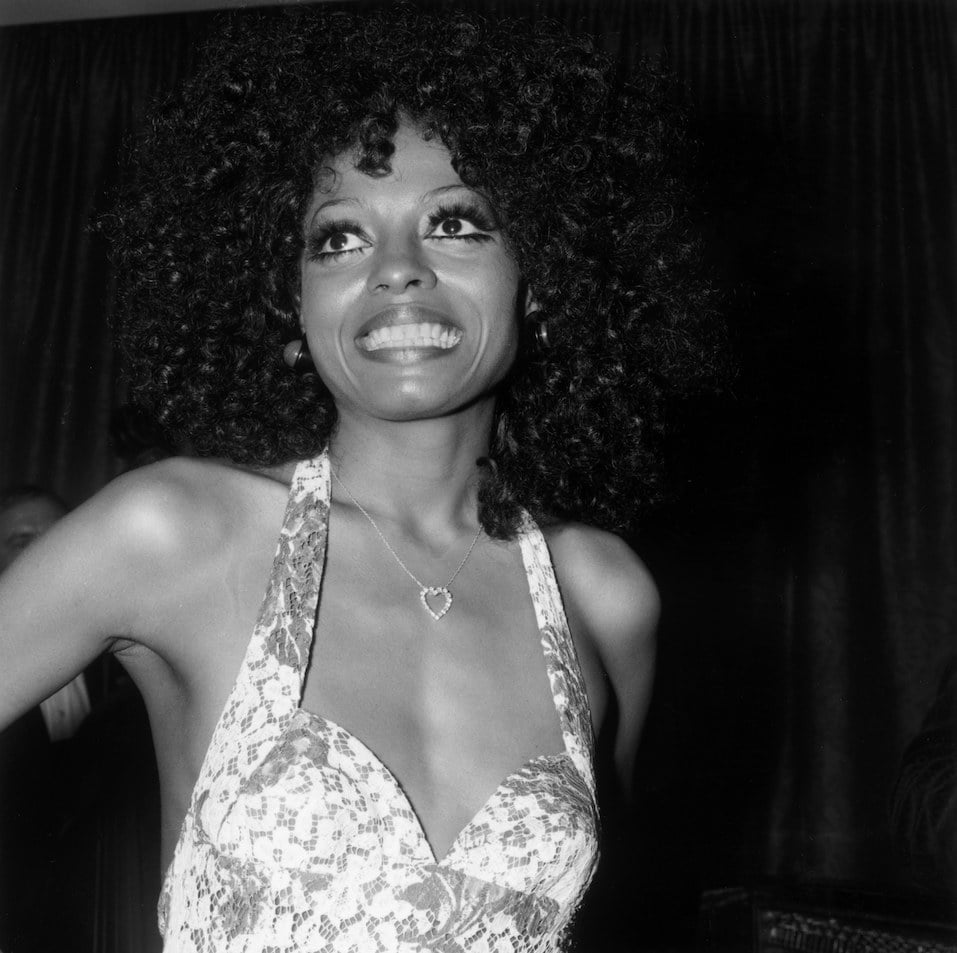American pop singer Diana Ross