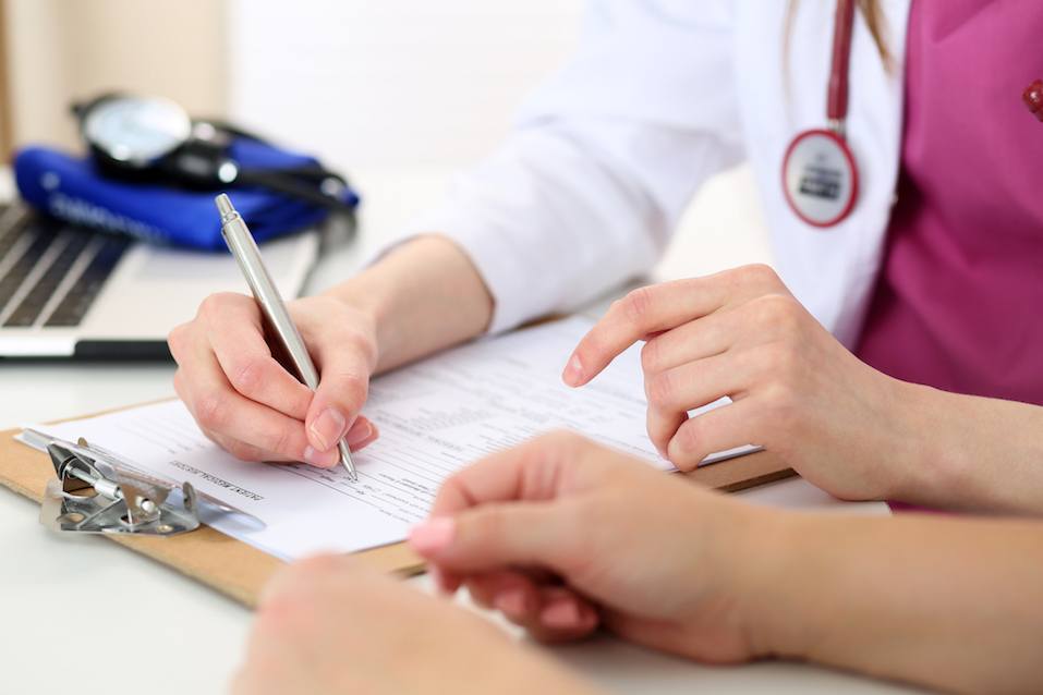 Female doctor office