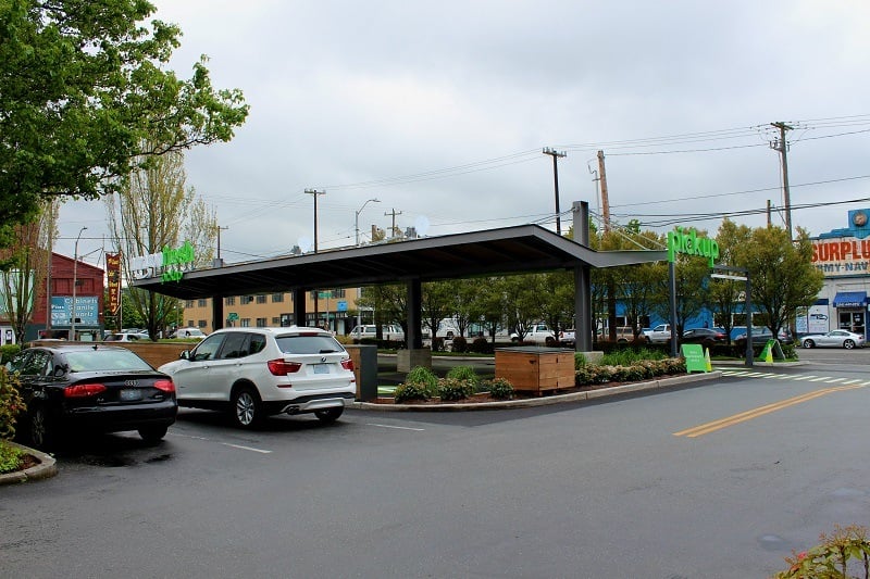Another view of the Sodo pickup area