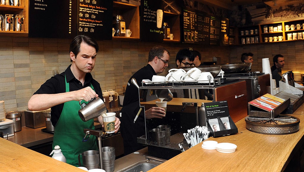 Jimmy Carr Launches New Stronger British Latte at Starbucks