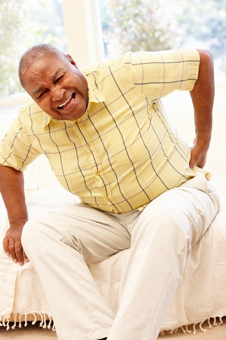 Man with backache Man with backache