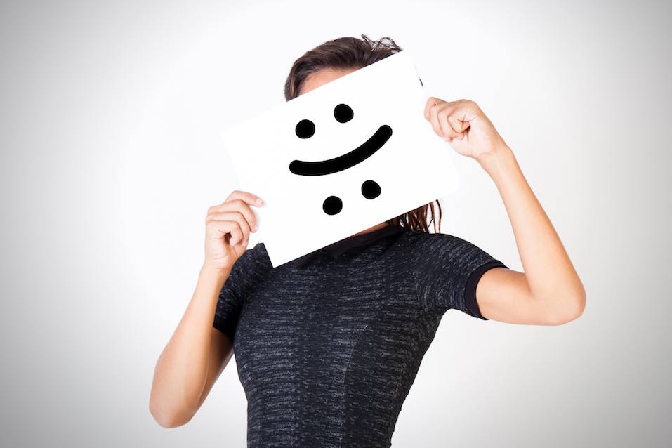 happy and sad two-faced expression