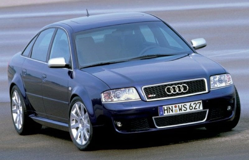 View of blue Audi RS6