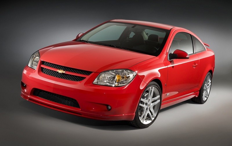 Studio shot of red Chevrolet Cobalt SS
