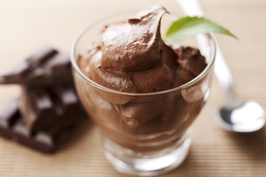 fresh chocolate mousse
