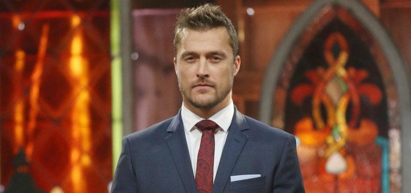 Chris Soules looks serious and is wearing a suit.