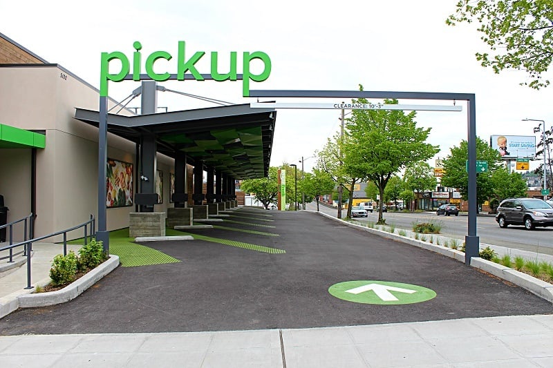 The drive-up entrance in Ballard