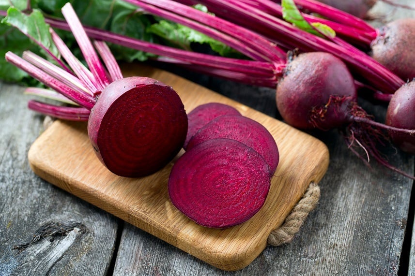 sliced beetroot