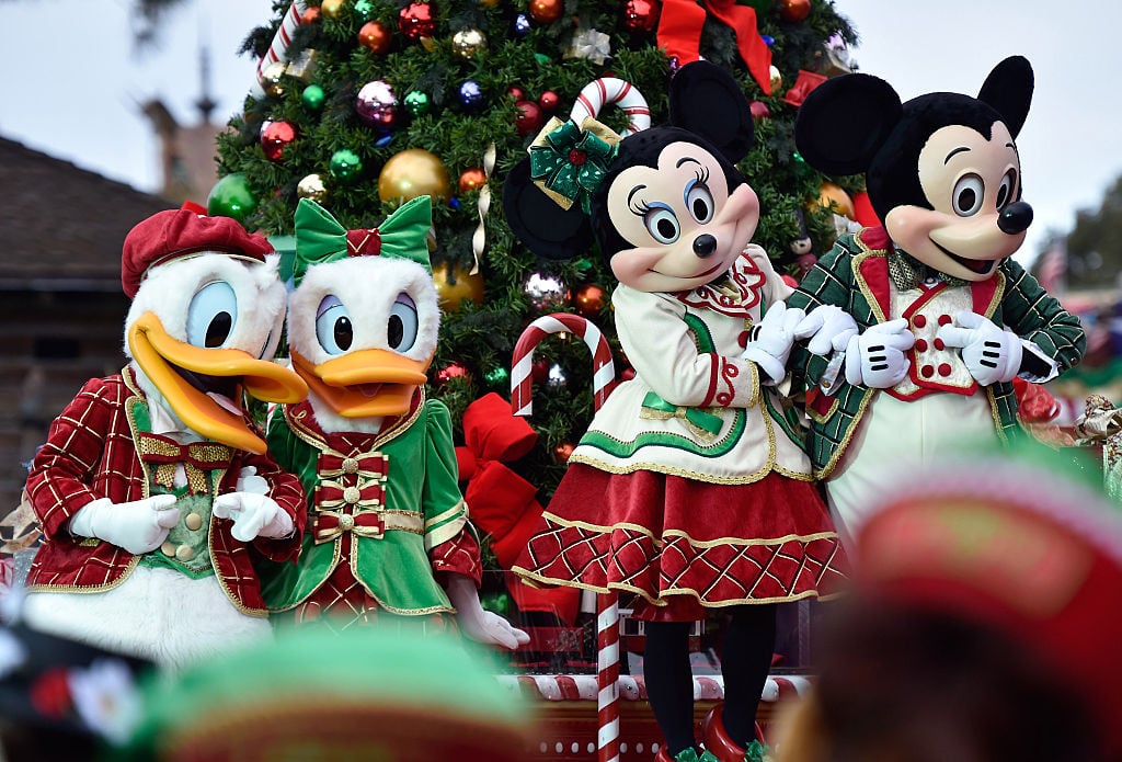 parade during the taping of the Disney Parks "Frozen Christmas Celebration"