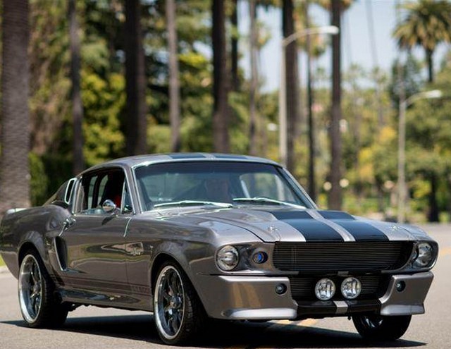 Fully restored and modified 1967 Shelby Mustang in gray