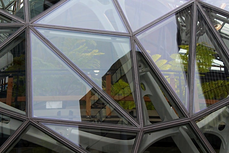 A close-up of "The Spheres"