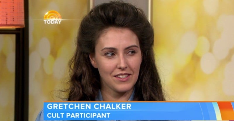 This is a closeup of Gretchen doing a new interview.