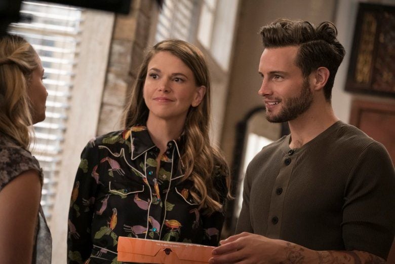 Liza and Josh talk to Kelsey in a scene from Younger