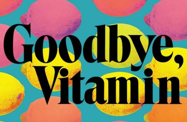 Different colored lemons in a line on the cover of Goodbye, Vitamin