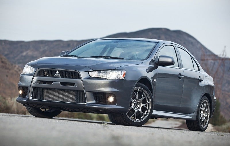 Front three quarter shot of 2014 Mitsubishi Lancer