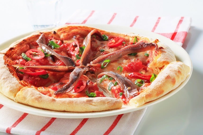 Pizza with anchovies