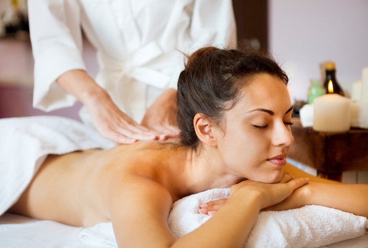 woman getting a massage