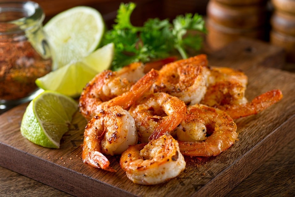 Delicious sauteed shrimp