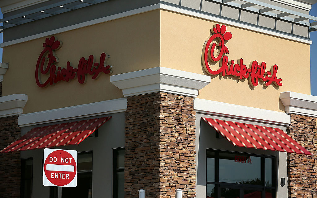 The signs of a Chick-fil-A