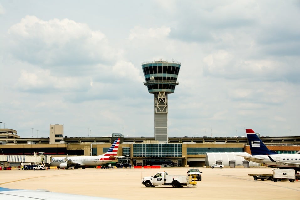 control tower of the Philadelphia International Airport.