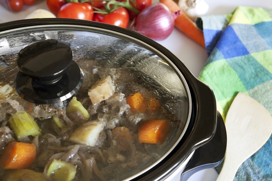 A crock pot slow-cooking