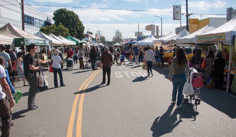 Crowded Farmers Market