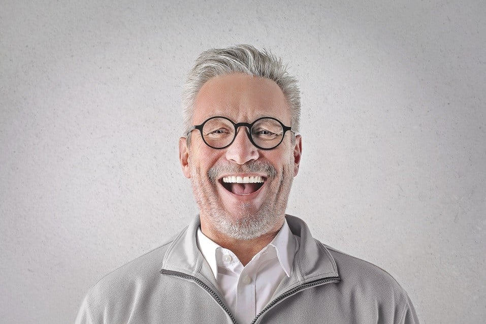 Man laughing