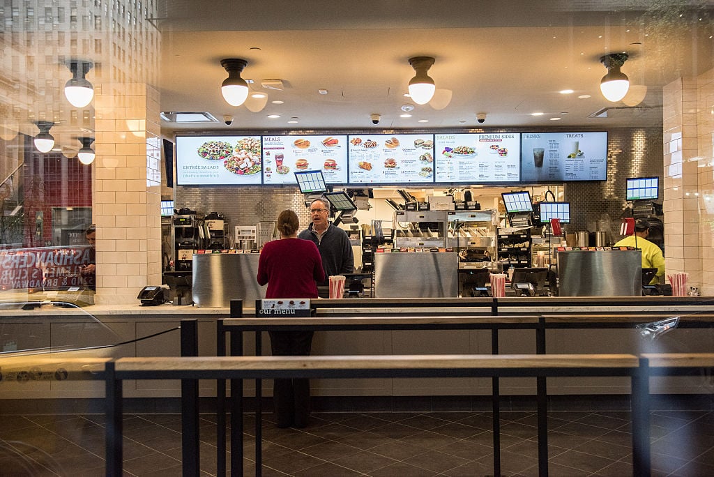 The interior of Chick-Fil-A, a day before its opening