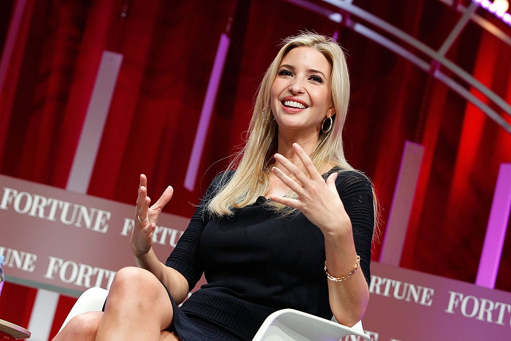 Ivanka Trump speaks onstage