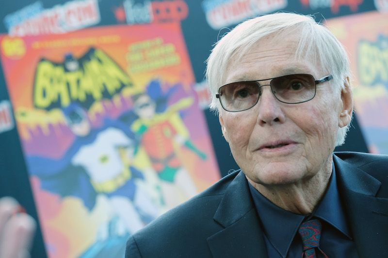Actor Adam West attends the Batman: Return of the Caped Crusaders Press Room at New York Comic-Con