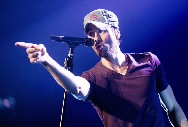 Singer Enrique Iglesias performs on stage during a concert