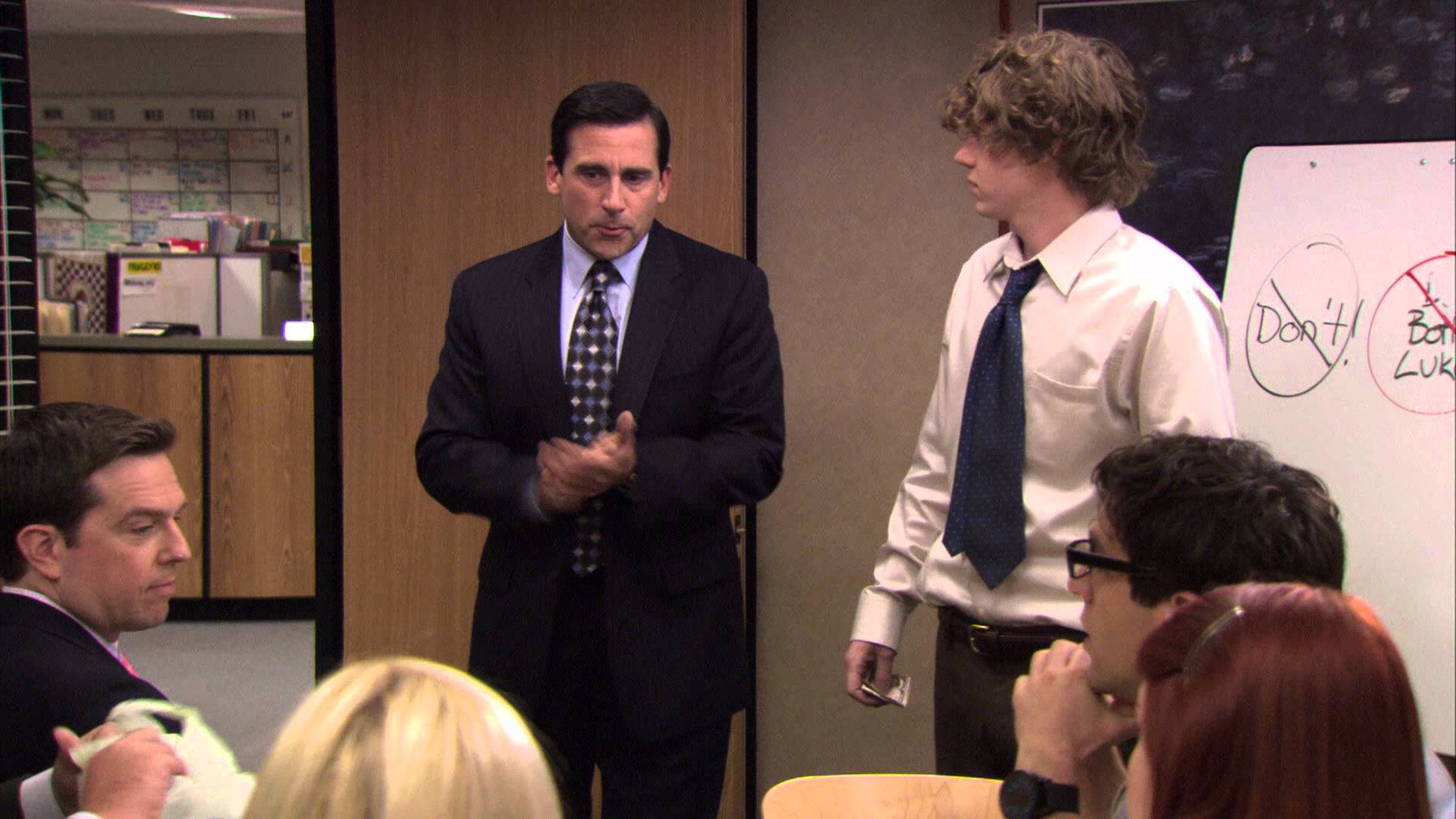 Michael Scott introduces his nephew in "The Office"
