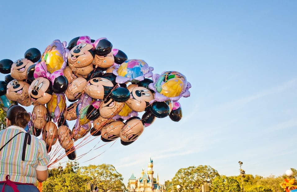 Mickey Mouse balloons in Disneyland